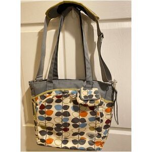 JJ Cole collections Diaper Bag Tote Purse Bag Leaf Pattern and Changing Pad